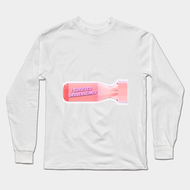 Pink rocket Barberheimer atomic bomb Long Sleeve T-Shirt by DreamSquirrel